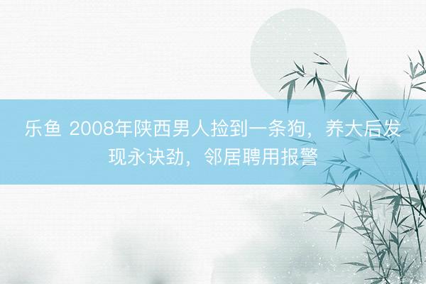 乐鱼 2008年陕西男人捡到一条狗，养大后发现永诀劲，邻居聘用报警