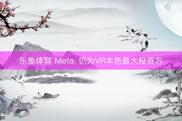 乐鱼体育 Meta: 仍为VR本色最大投资方